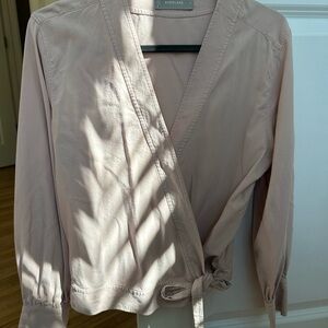 Everlane Blush Pink Wrap Top